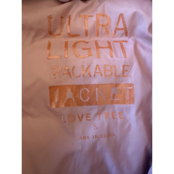 Love Tree Ultra Light Packable Jacket Small Pink Nylon Womens - Picture 2 of 6